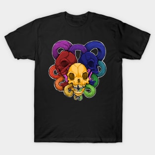 Color Wheel Skulls T-Shirt